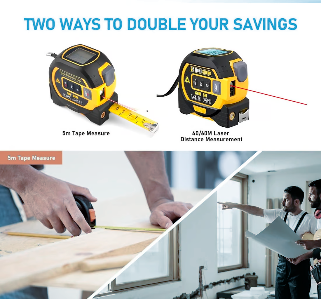 3-in-1 Laser Tape Measure