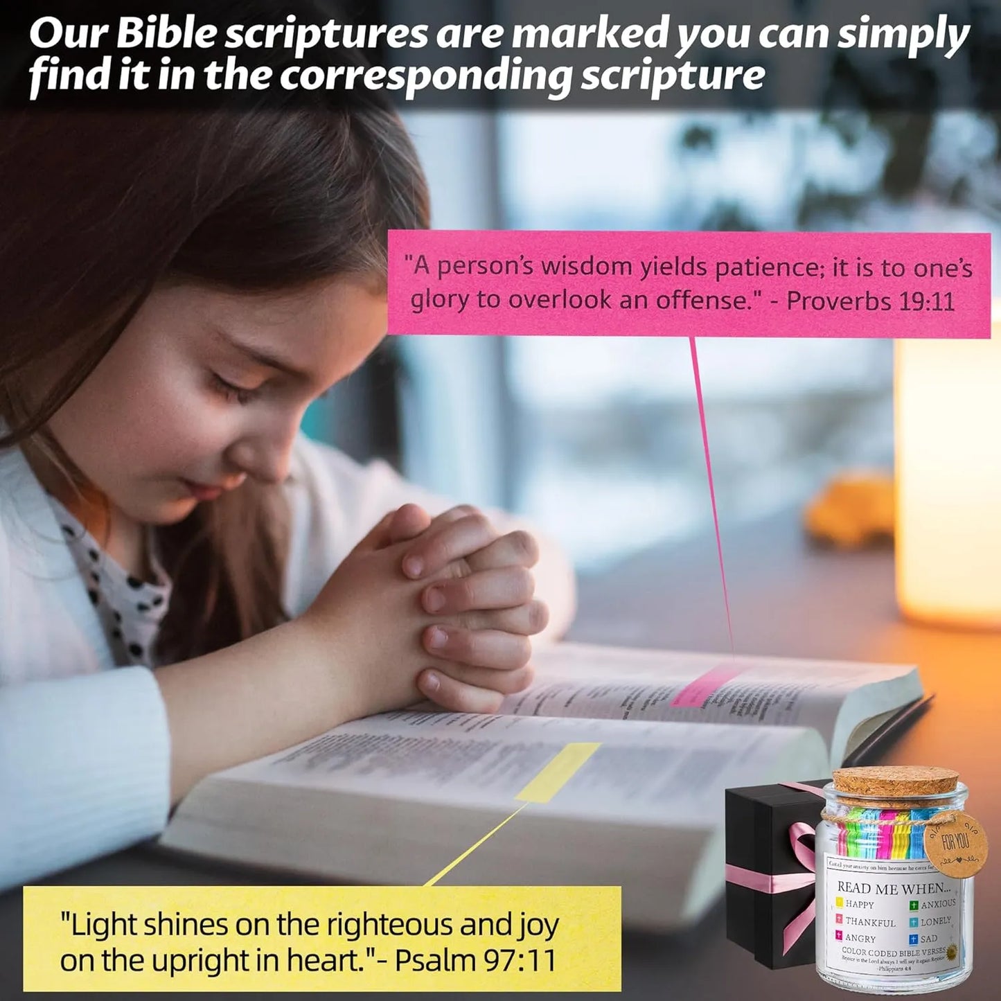 Handmade 90 Day Bible Verses Jar