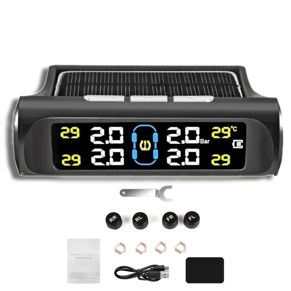 Solar Power Car Tire Pressure Monitoring Tool