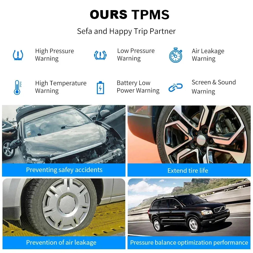 Solar Power Car Tire Pressure Monitoring Tool